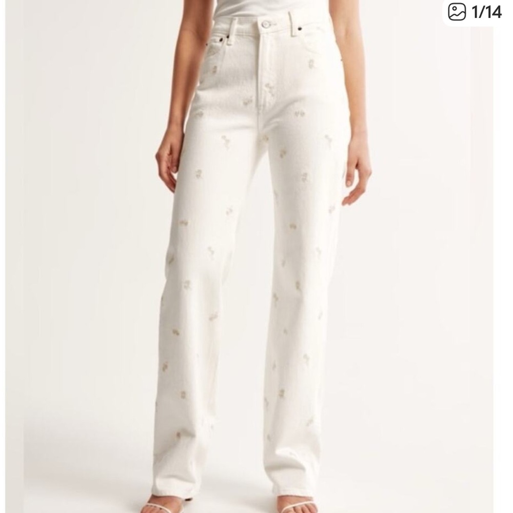 Abercrombie 90s relaxed Jean high rise curve love